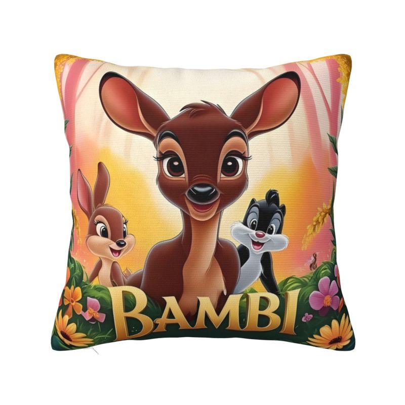 Custom Disney Film Bambi Cartoon Luxury Pillow Cover Living Room Decoration Anime Deer Cute Car Cushion