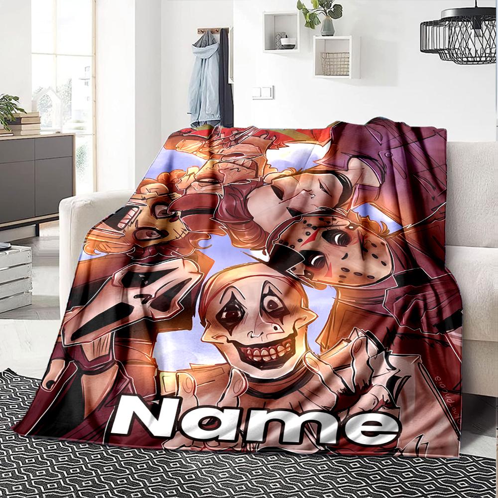 Customiz Name Personality Horror movies Blanket Soft &Warm Sofa Office Bed Travel Lunch Break Blanket, Gift Suitable All Seasons