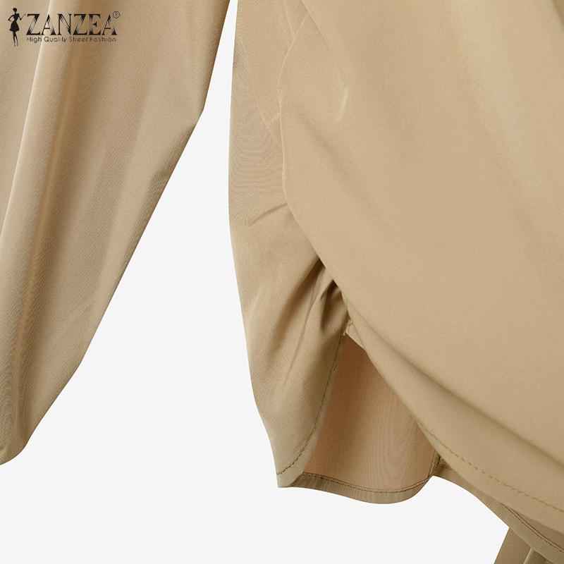 ZANZEA Women Long Sleeve Blouse and Pants Casual Two Piece Suit Set Muslim