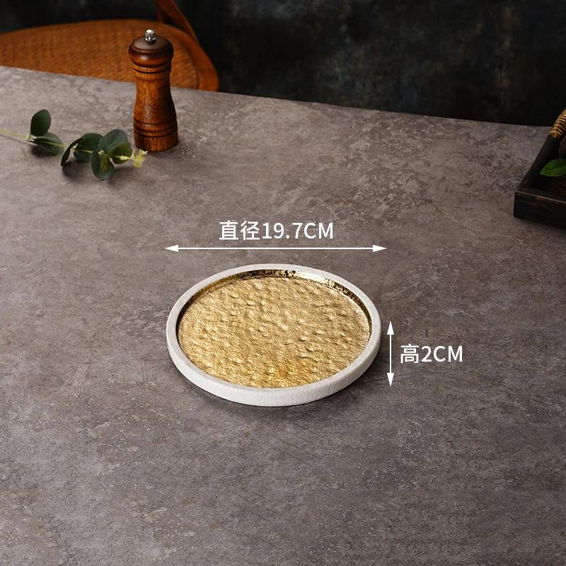 Talíř na sushi v japonském stylu Kreativní špičkové grilovací keramické talíře Retro lehký luxusní podnos na občerstvení Vynikající domácí nádobí