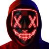 Poptrend Halloweenská maska LED svítící maska Strašidelná maska na Festival Cosplay Halloweenský kostým Maškarní večírky Karnevalový dárek