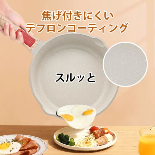 RANXINGST 28cm Deep Frying Pan with Lid, Induction & Gas Compatible, with Spout, Non-Stick Teflon Coating, Easy to Clean, Oven & Dishwasher Safe, Remo