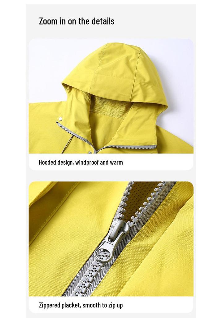 Unisex Outdoor Tech Shell Jacket: Windproof, Water-Repellent, Wear-Resistant for Mountaineering