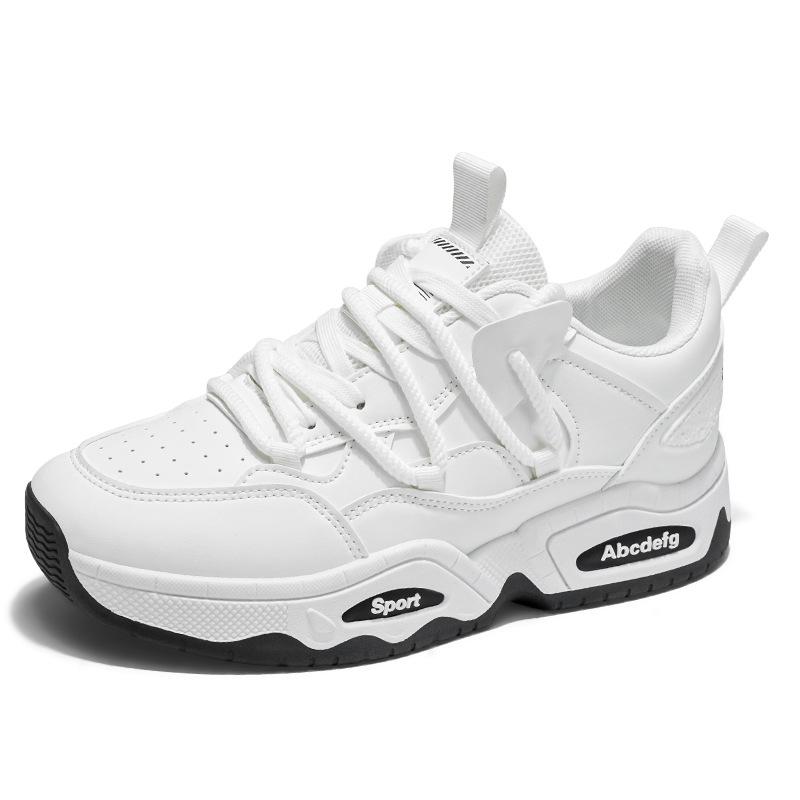 Men's Shoes 2026 Breathable Anti Slip Wear-resistant Casual Running Students White Thick Sole Height Increasing Dad's Trendy
