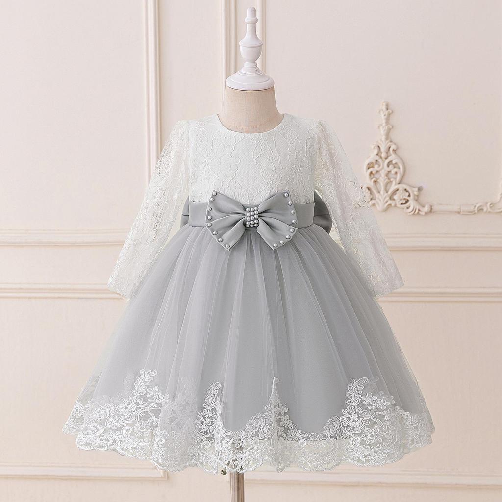 Girls' Satin Patchwork Gradient Princess Dress for Formal Events and Fashion Shows