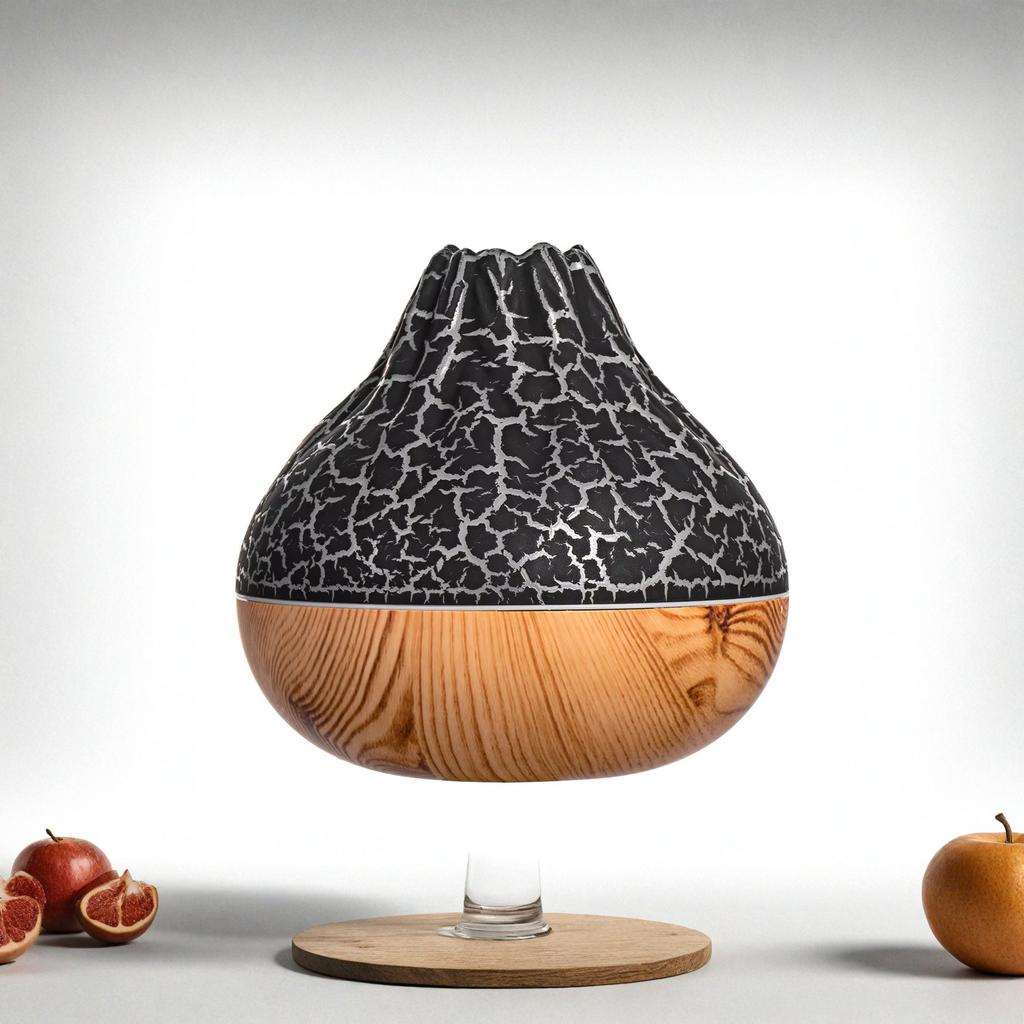 Volcano Humidifier USB Simulation Flame 7 Color Light for Bedroom