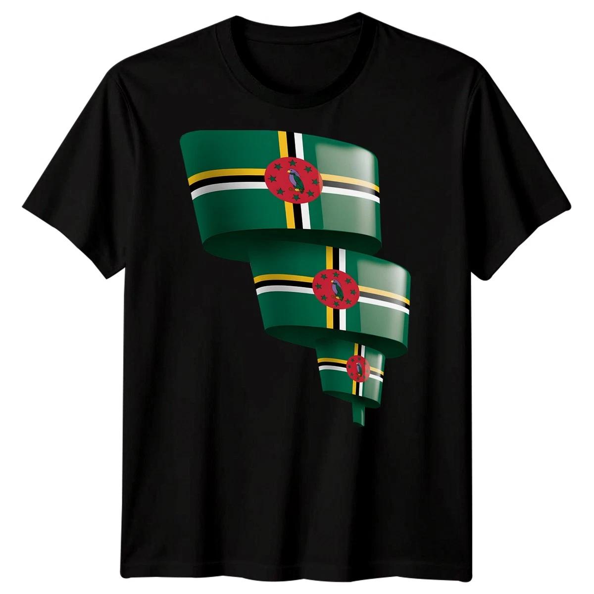 Dominica Flag National Identity Mens T shirt Caribbean Travel Tee XL