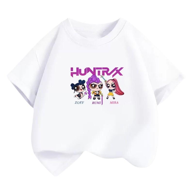 Multi-color Kids Girls Kpop Hunters Zoey Mira Rumi Print T-shirt 110cm белый