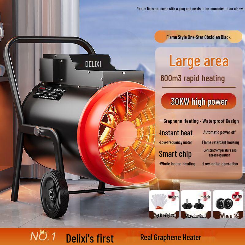 Delixi High-Power Industrial and Household Fan Heater