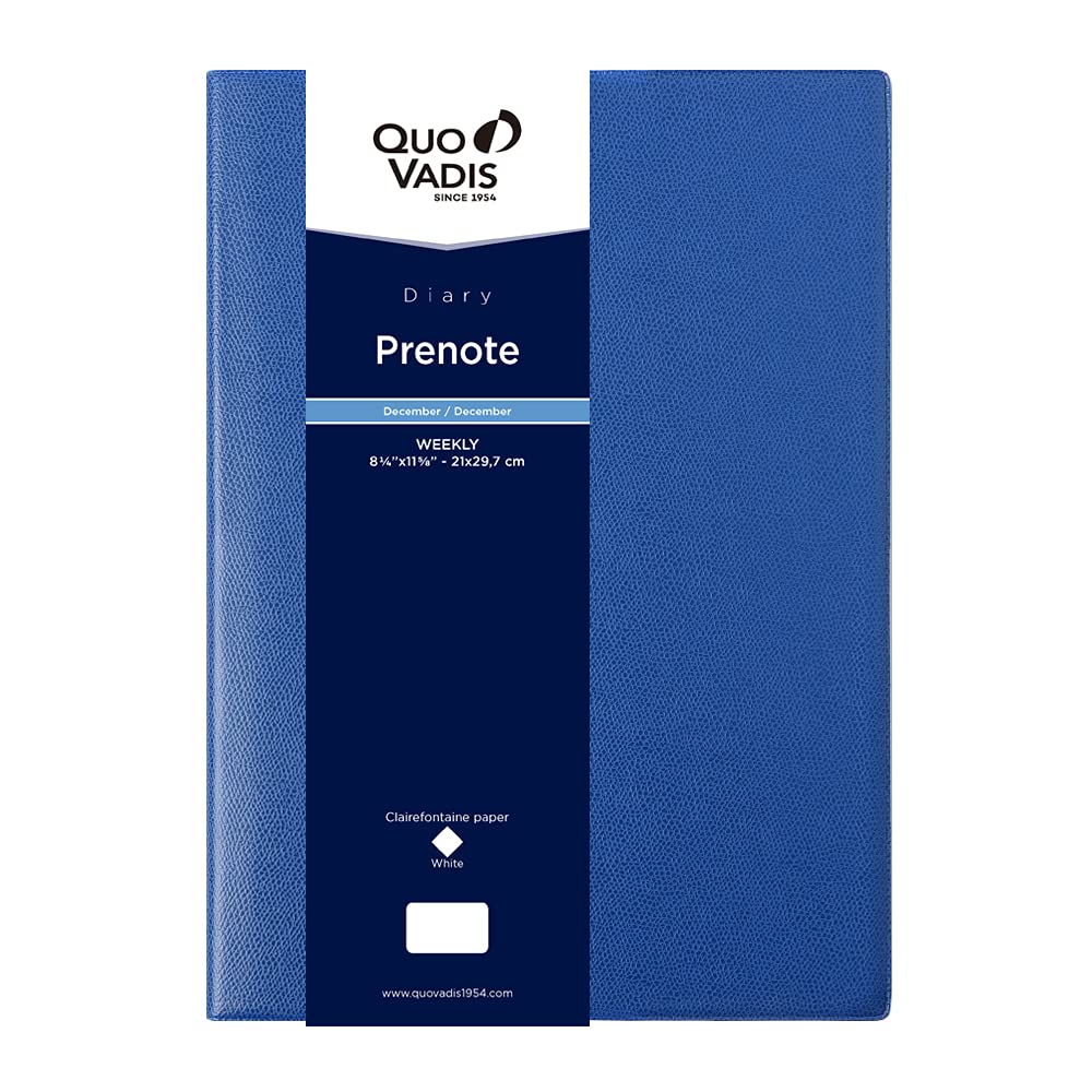 

QUOVADIS 2026 Edition Planner Diary Prenote/Anpara (Weekly Vertical, Starting December 2025, A4 Size, English Version) Blue Ocean QUOVADIS qv02401bl