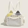 Damen Mode Rucksäcke Koreanisch Japan Kawaii Katze Ita Tasche PU Niedliche Mädchen Transparente Tasche Ästhetisch Schulter Umhängetaschen