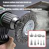 Multipurpose Steel Wire Drill Brush Attachments 9PCS Carbon Steel Wire Wheels For Grinding Rust Cleaning Polishing