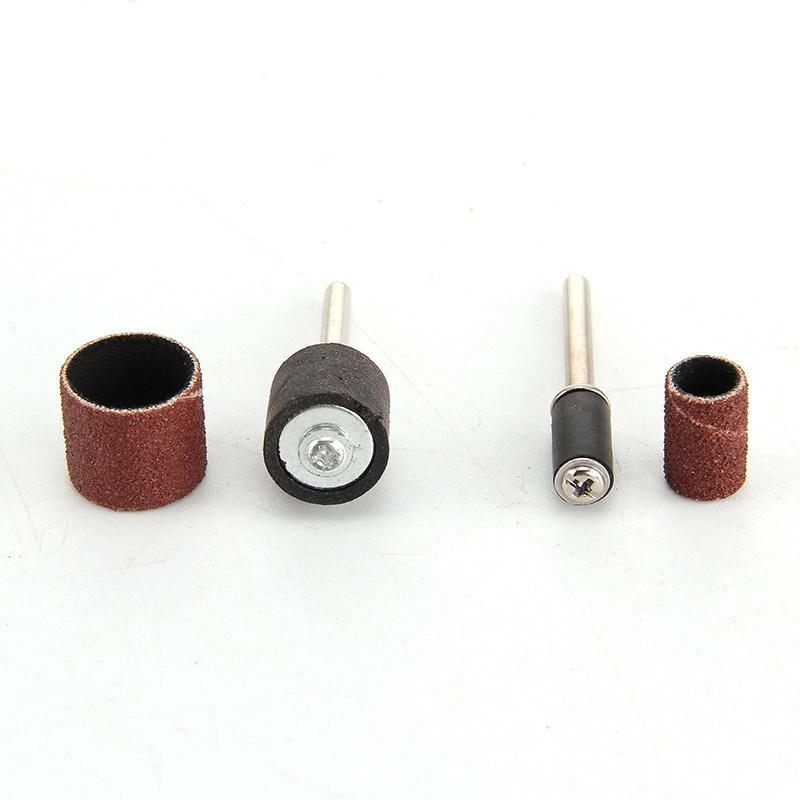 100Pcs Mandrel Dremel Rotary Tool Accessories Sanding Bands Drum Sleeve Grit