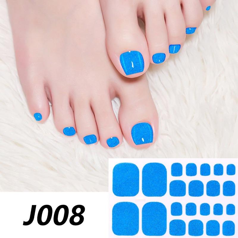 The New Pure Foot Stickers with Glitter Are Now Available for Full Checkered Nail Art