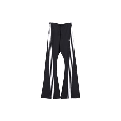 Originals Clover Széles szárú leggings Három csíkos toldott kötött sportnadrág Női alsók Fekete IV9342