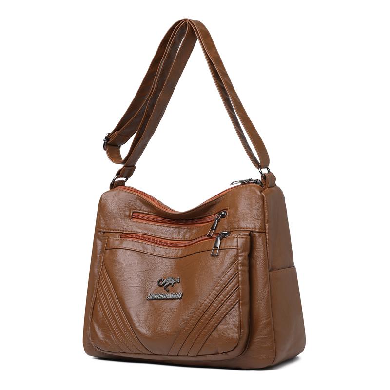 Multi-compartment Simple All-match Middle-aged and Elderly Mother's Large-capacity Casual Shoulder Crossbody Bag