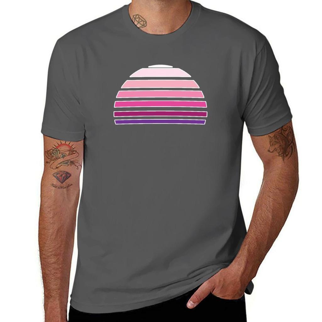 Retro Sunset Tshirt Outdoor Sports Lightweight Tee