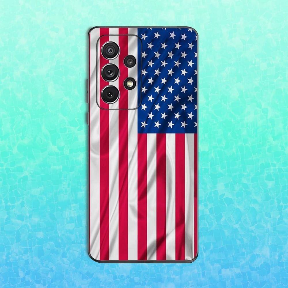 Great Americans Flag Phone Case For Samsung S25,S24,S23,S22,S21,S20,S10,Ultra,Plus,Lite,FE,Soft Silicone Black Cover
