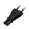 2-Pin Universal-Netzkabel 2-Pin-Stecker zu IEC320 C5/C7 EU 2-Pin Stromwandler-Adapter