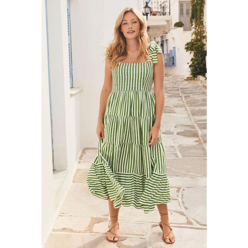 Sommer Damen Ärmelloses Pendler-Kleid mit Spice Girls Print Langes Trägerkleid Damen