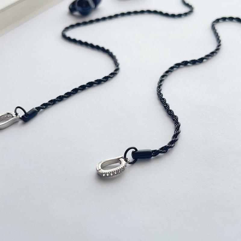 Elegant Stainless Steel Earphone Lanyard Anti Slip Clip Secure Cord for FreeClip1/2 Sports Commuting Daily Use