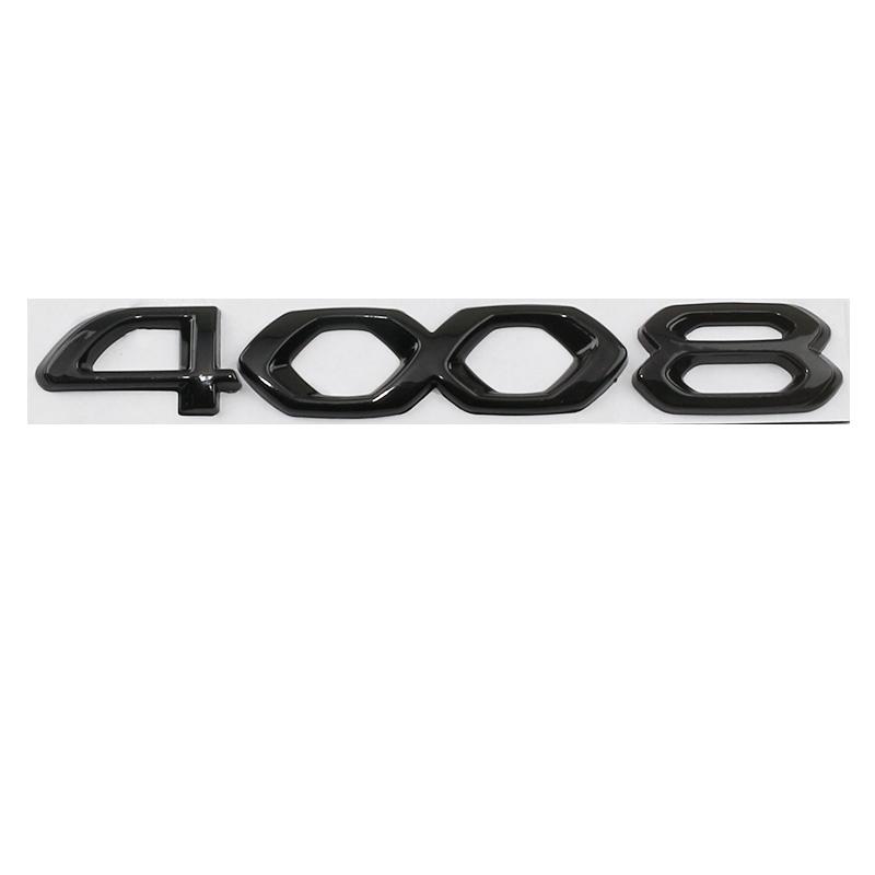Auto 3D Metall Heckklappe Buchstaben Wort Logo Plakette Emblem Aufkleber Für Peugeot 2008 3008 4008 5008 2021 2022 2023 Zubehör