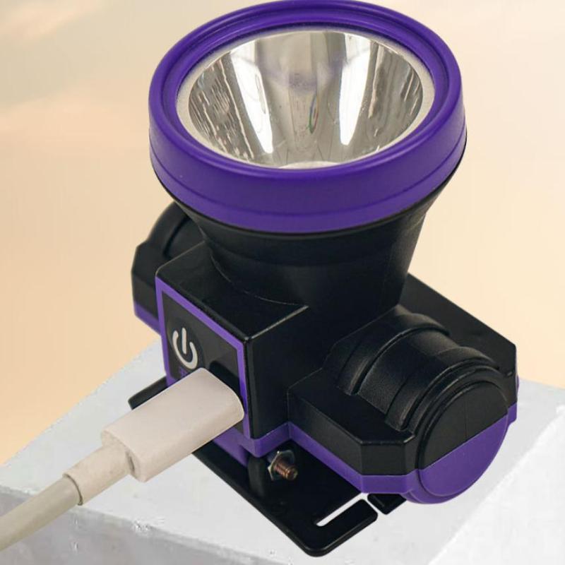 Led Headlamp Handheld 3 Brightness Modes White Light Rechargeable Lithium Battery For Fishing Hiking
