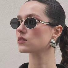 Small Oval Durable Metal Metal Spectacle Frame Frame Y2K Sun Glasses Glasses Ladies Latest Luxury Eyeglasses Classic Circular Shades Classic Man