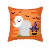 Home Cartoon Pumpkin Head Halloween Pillow Cover Peach Velvet Cushion Cover Office Sofa Cushion Cover