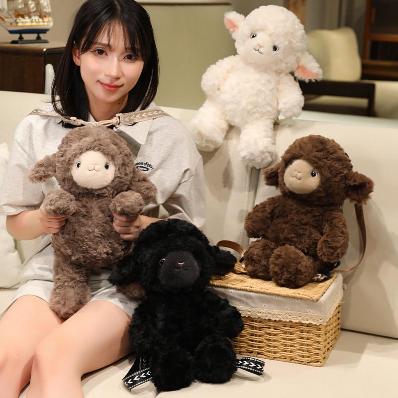 40CM Creative Sheep Plush Backpack Simualtion Animal Bag LifelIike Travel Decro Zoo Souvenir