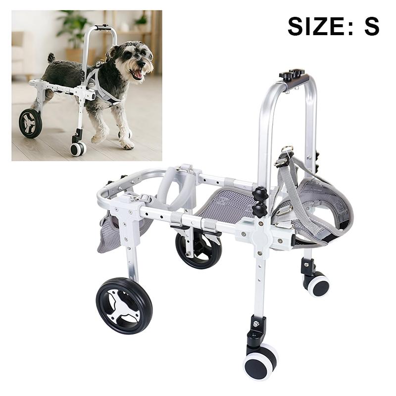 Durable Metal Dog Wheelchair; Adjustable Mobility Support for Back Legs and Weakened Front Limbs