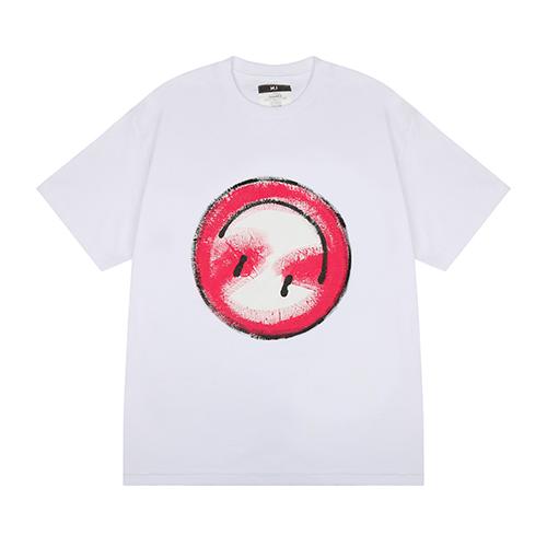 Deomaedeuniseu Hand Work Back Smile T-Shirts_Wh Free