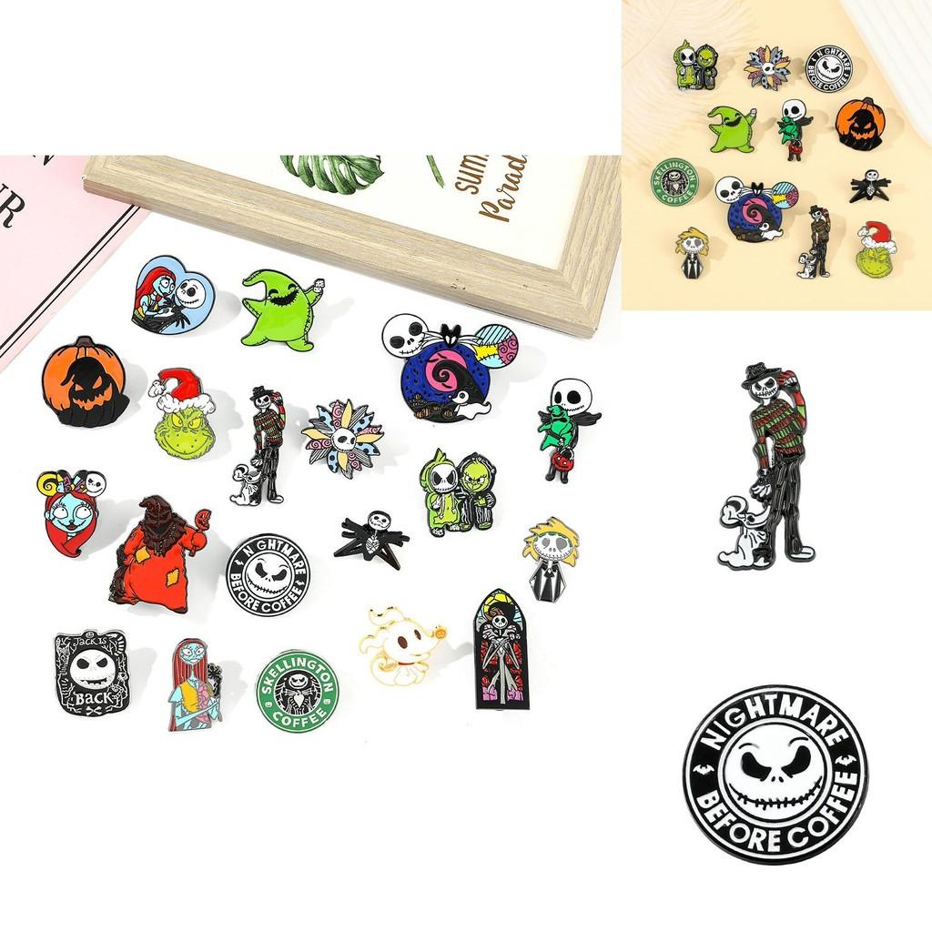 Christmas Nightmare Serie Brosche Gotische Hexe Anstecker Europäische und Amerikanische Halloween Kollektion Metallabzeichen