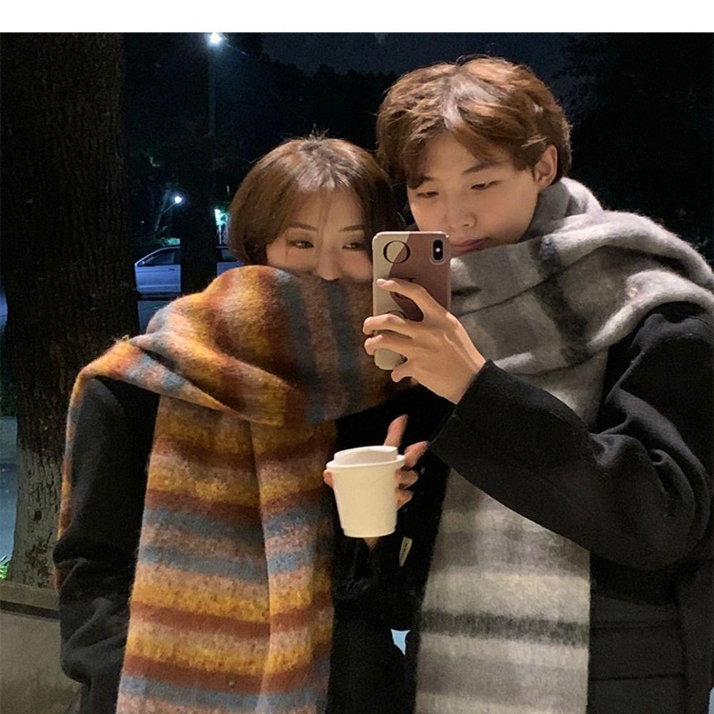 Plysj Vinter Kasjmir Skjerf Duskel Cape Sjal Retro Langt Sjal Student