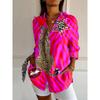 Ladies, Casual, Long Sleeved, Button Up Shirt, Floral Print, Machine Washable, Casual, Loose Fit