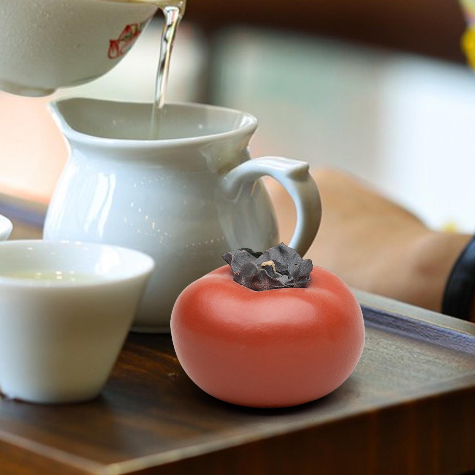 

Миниатюрная скульптура домашнего животного с чаем и хурмой ручной работы для энтузиастов 6cmx5cm Red