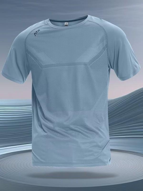 Ice Silk Quick-Dry Men's Running T-Shirt - Lightweight, Breathable Short Sleeve for Summer Sports & Fitness