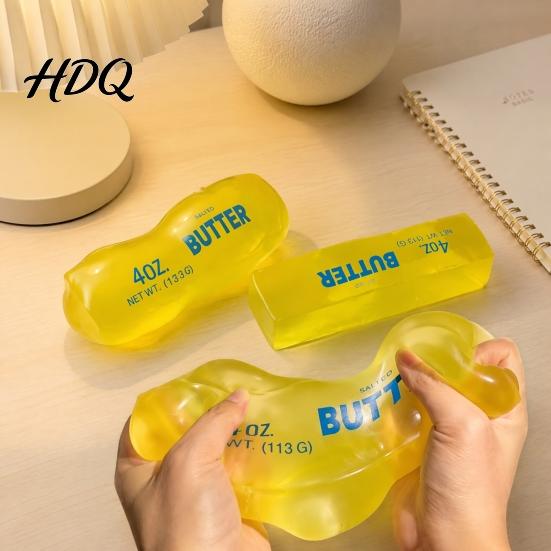 Office Desk Stress Toys Shapeable Butter Stick Squeeze Toy, No Rebound Relief Stretchy Toy Bar Soft Shaped Fidget for Relaxation Tool