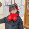 Festive Child's Snood: Red Faux Rabbit Fur for Autumn & Winter