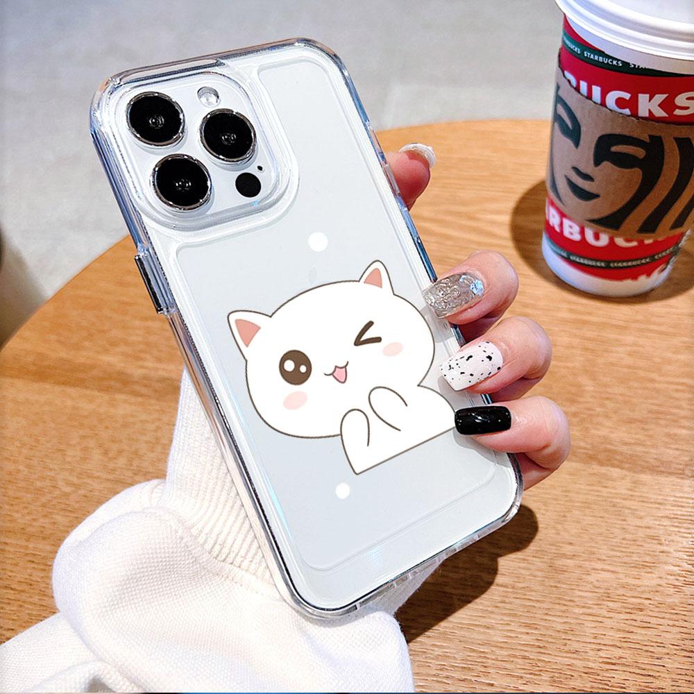 Winking Cute Cat Cartoon Phone Case for Xiaomi Redmi Note 15 14 13 12 11 10 9 8 7 Pro Plus Soft Shockproof Protective Cover