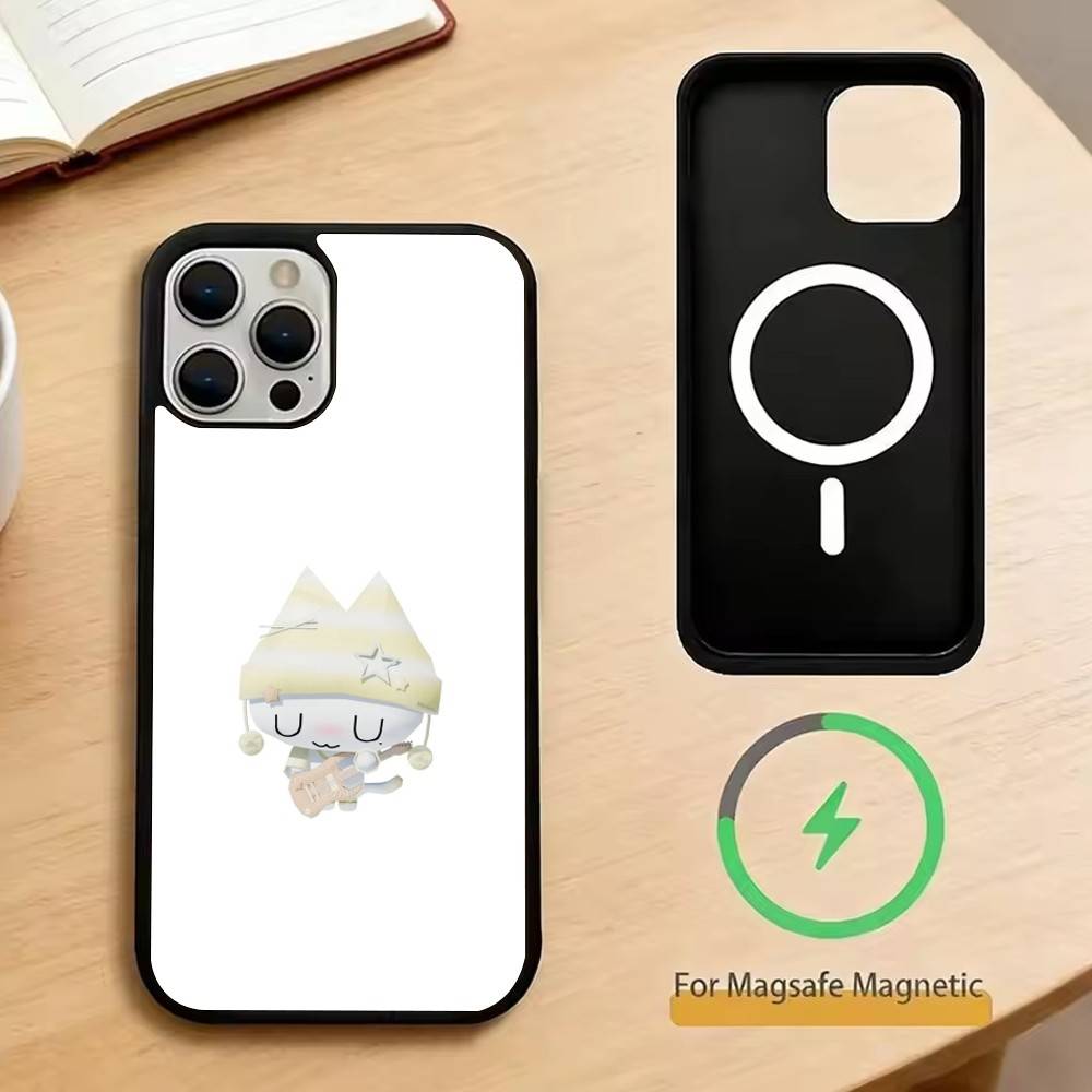 Cute Music cat Phone Case For iPhone17,16,15,14,13,12,11 Plus,Pro Magnetic with Magsafe Wireless Charging