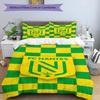 Fc Nan-tes Crest Design Printed Pattern Duvet Cover Set – Includes 1 Duvet Cover and 2 Matching Pillowcases Bedroom Decor Christmas Gifts