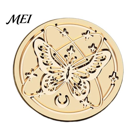 Brass Sealing Head Vintage European Magic Themed Wax Seal Stamp Head, Solid Exquisite Relief Engraved for Journal Envelope Wedding Invitation