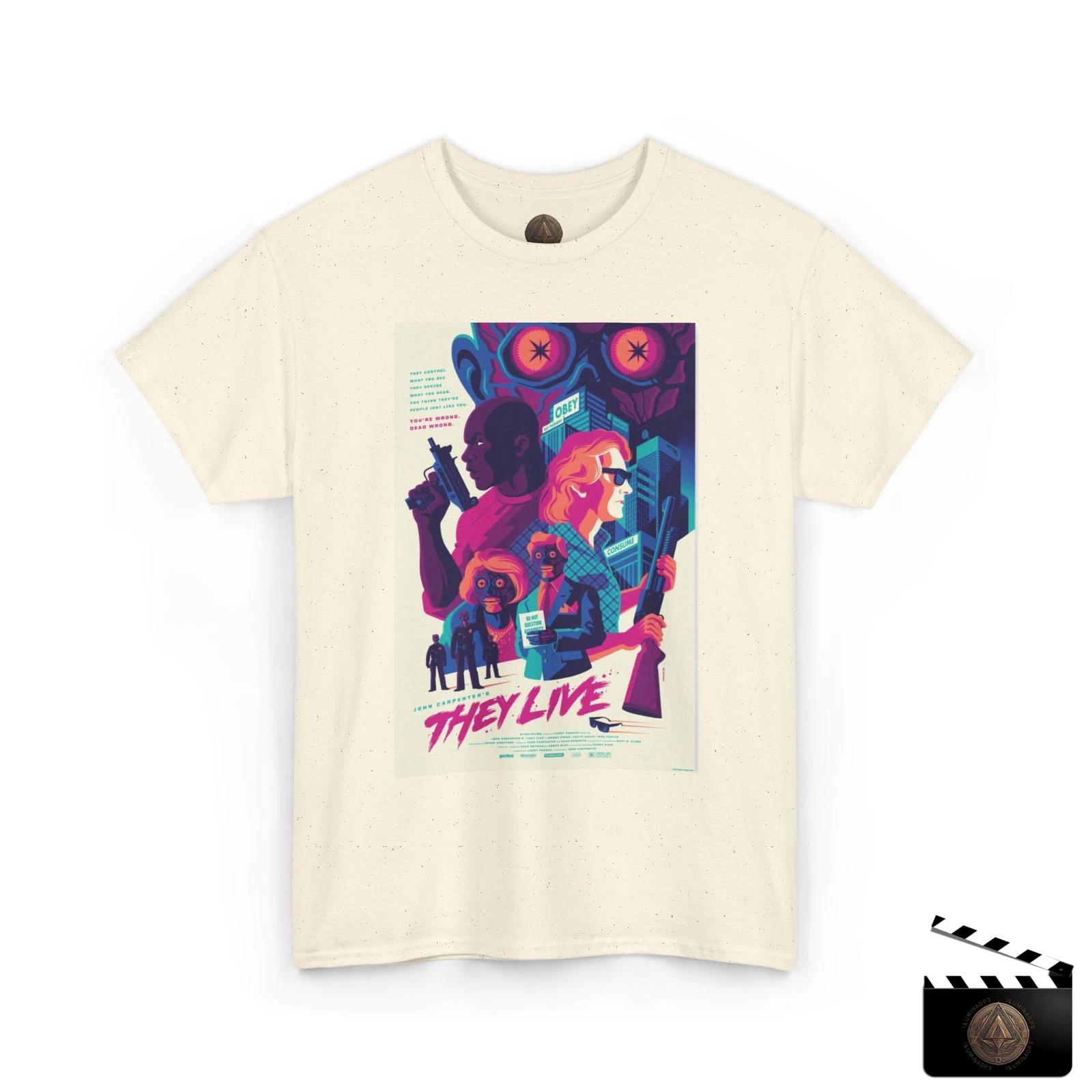 John Carpenter s They Live Retro Movie Poster T shirt For Men & Women 3XL