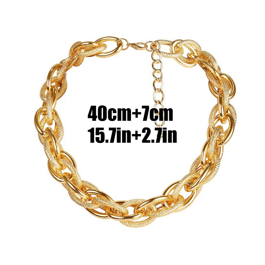 Fashionable Punk Style Exaggerated Statement Necklace For Women New Streetwear Threaded Necklace, Trendy Temperament-Boosting