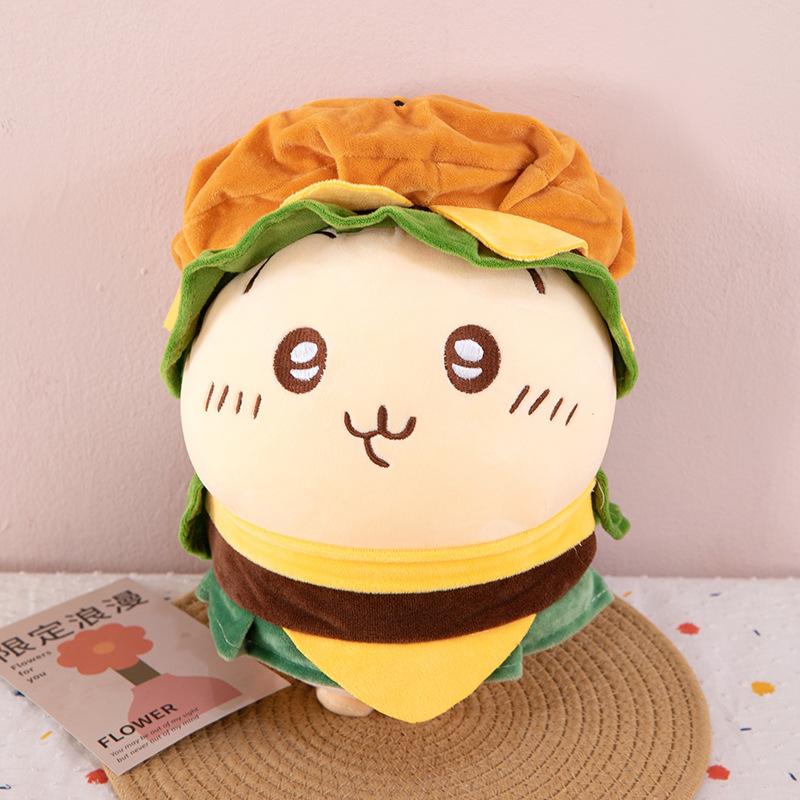 Creative cute Usage doll turned into a burger Hachi Jiyi plush toy soft cute doll
