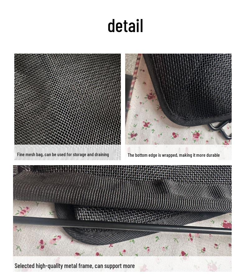 Portable Folding Camping Basket & Mesh Storage Rack