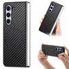 For Samsung Galaxy Z Fold6 5G Magnetic Case Carbon Fiber Texture Leather+PC Cover with Screen Film