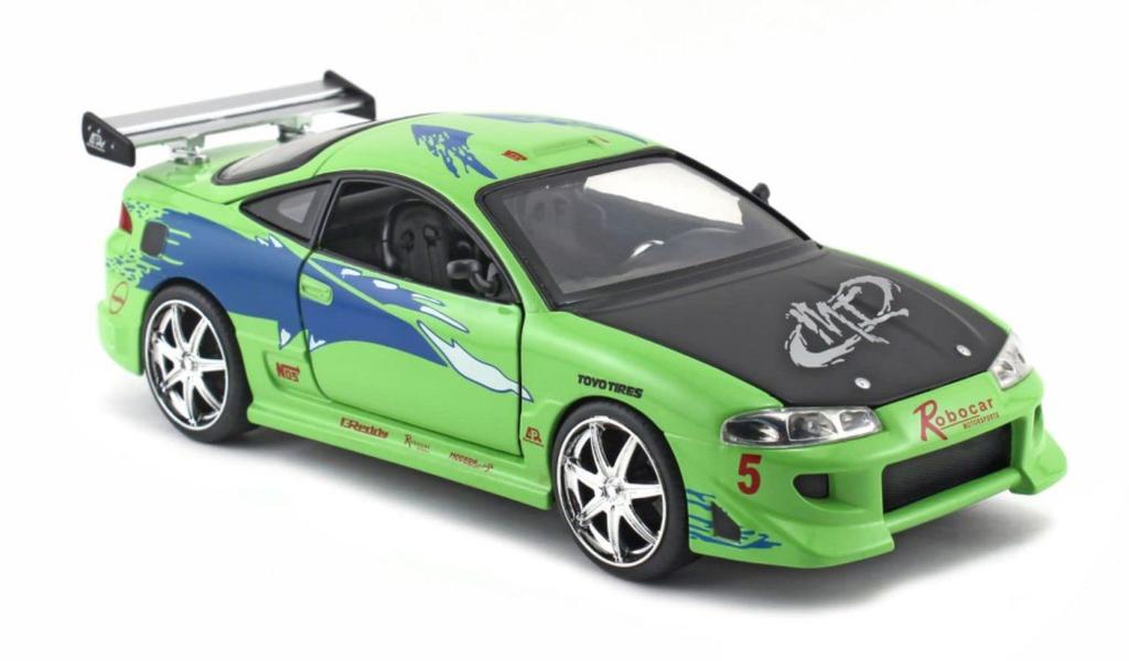 Mitsubishi Eclipse Green Fast Movie by Jada 97603 Brian's "The & Furious" (2001) 1/24