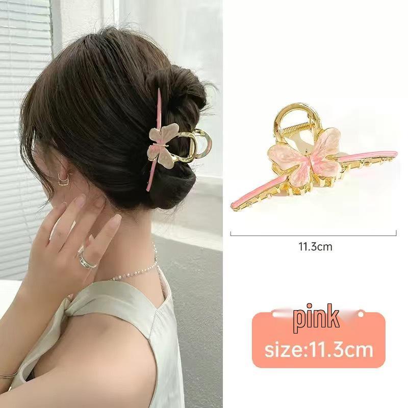 Elegant Tulip & Lily Hair Clip - Large Fairy Claw for Stylish Back-of-Head Design